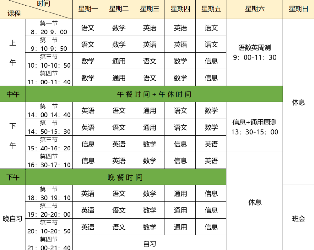 成都首创单招培训学校培训内容有哪些，上课课表有吗